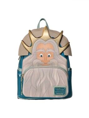 Loungefly Disney Little Mermaid King Triton Cosplay Mini Backpack 2022 Rare NWT